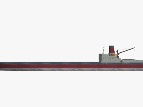 Container Ship Low-Poly Model 3D