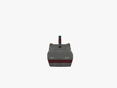 Container Ship Low-Poly Model 3D