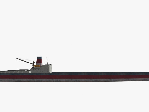 Container Ship Low-Poly Model 3D