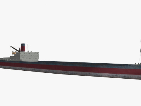 Container Ship Low-Poly Model 3D