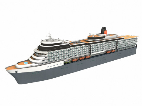 Cruise Ship Low-Poly Modello 3D