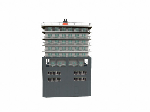 Cruise Ship Low-Poly Modello 3D