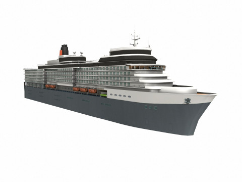 Cruise Ship Low-Poly Modello 3D
