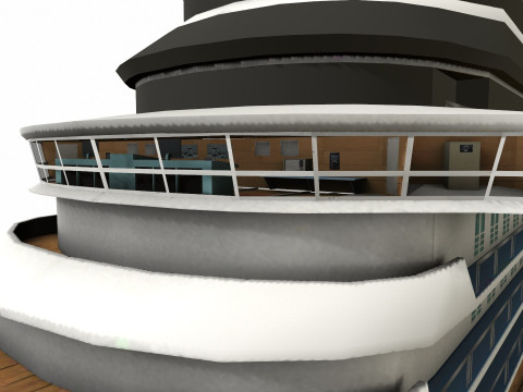 Cruise Ship Low-Poly Modello 3D