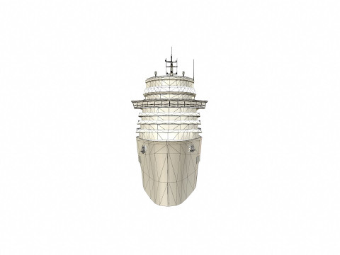 Cruise Ship Low-Poly Modello 3D