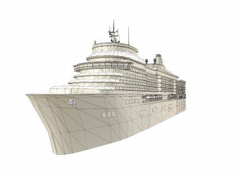 Cruise Ship Low-Poly Modello 3D
