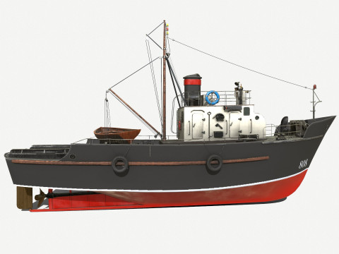 Fishing Boat PBR Modelo 3D