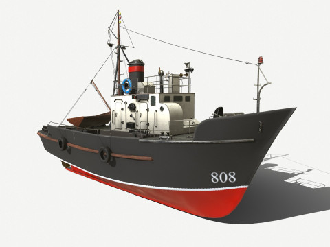 Fishing Boat PBR Modelo 3D