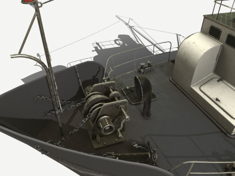 Fishing Boat PBR Modelo 3D