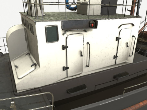 Fishing Boat PBR Modelo 3D