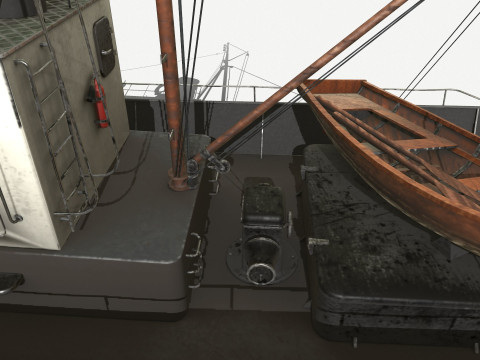 Fishing Boat PBR Modelo 3D