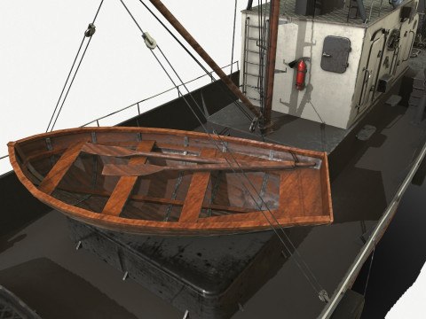 Fishing Boat PBR Modelo 3D