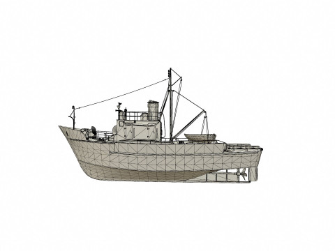 Fishing Boat PBR Modelo 3D