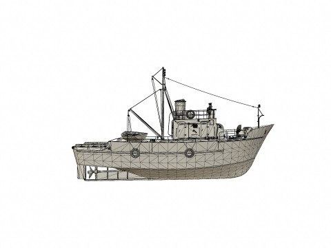 Fishing Boat PBR Modelo 3D