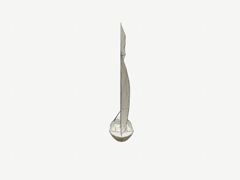 Sailboat Low-Poly PBR Modèle 3D