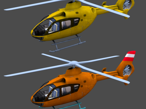 H145 Light Twin Airbus Low-Poly 3D-Modell