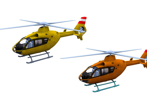 H145 Light Twin Airbus Low-Poly 3D Модель