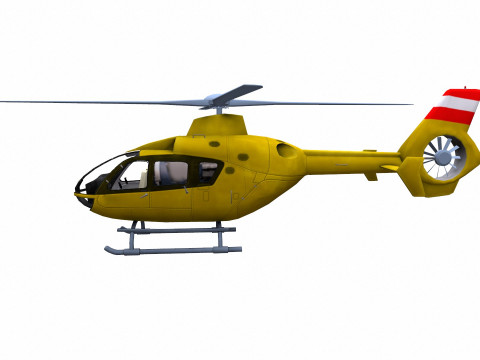 H145 Light Twin Airbus Low-Poly 3D Модель