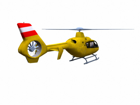 H145 Light Twin Airbus Low-Poly 3D Модель