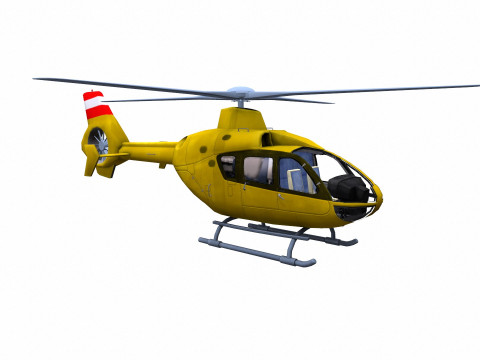 H145 Light Twin Airbus Low-Poly 3D Модель