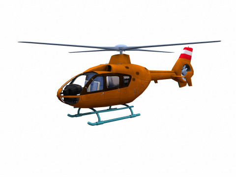 H145 Light Twin Airbus Low-Poly 3D Модель