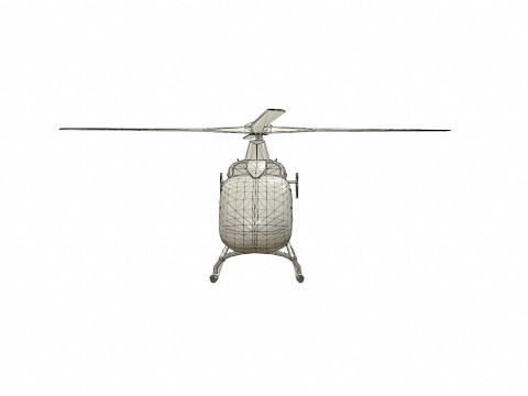 H145 Light Twin Airbus Low-Poly 3D Модель