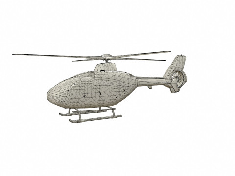 H145 Light Twin Airbus Low-Poly 3D Модель