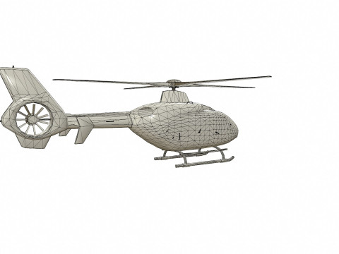 H145 Light Twin Airbus Low-Poly 3D Модель