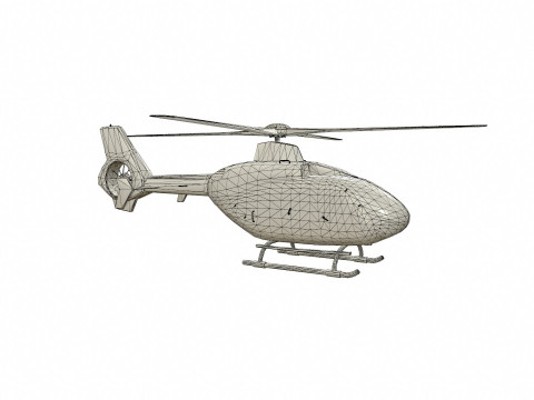 H145 Light Twin Airbus Low-Poly 3D Модель