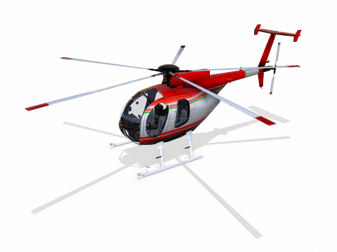 Low-poly Helicopter Modello 3D