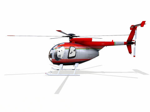 Low-poly Helicopter Modello 3D