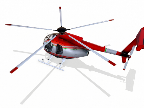 Low-poly Helicopter Modello 3D