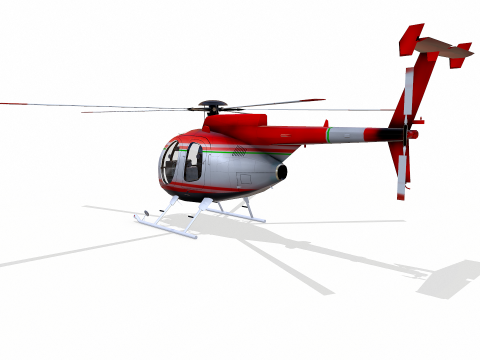 Low-poly Helicopter Modello 3D