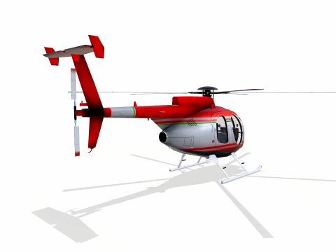 Low-poly Helicopter Modello 3D