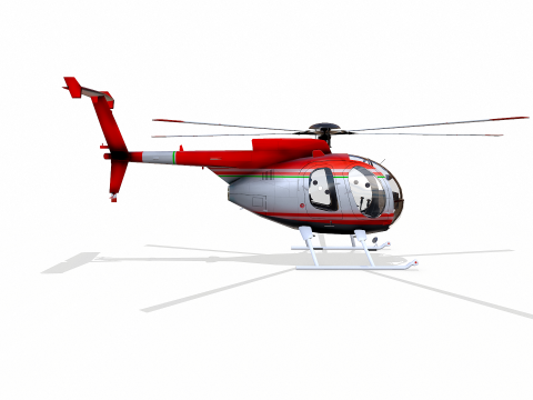 Low-poly Helicopter Modello 3D