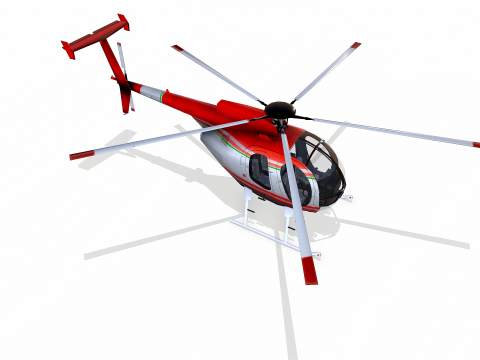 Low-poly Helicopter Modello 3D