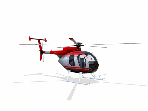 Low-poly Helicopter Modello 3D