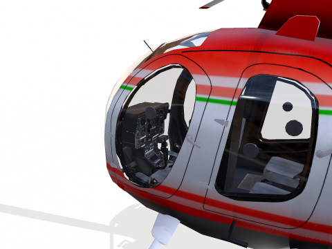 Low-poly Helicopter Modello 3D