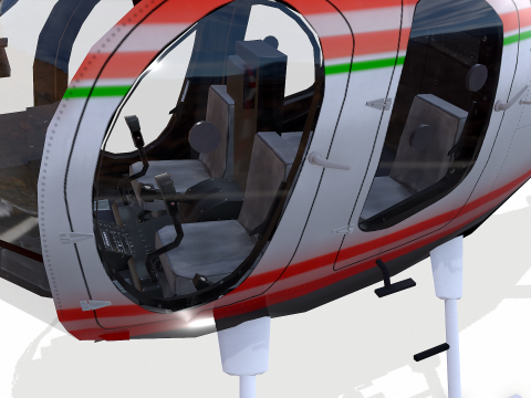 Low-poly Helicopter Modello 3D