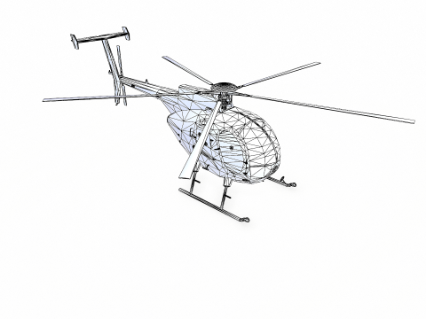 Low-poly Helicopter Modello 3D