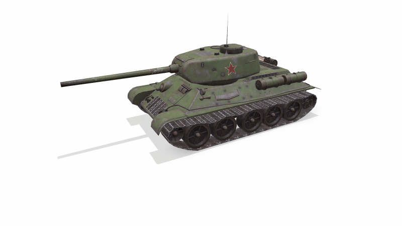 T-34 Soviet Medium Tank Low-Poly PBR Modello 3D .c4d .max .obj .3ds .fbx .stl .blend