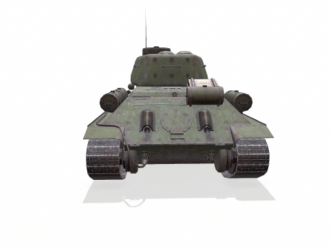 T-34 Soviet Medium Tank Low-Poly PBR Modello 3D