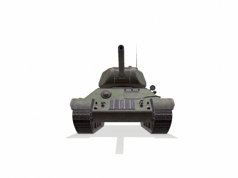 T-34 Soviet Medium Tank Low-Poly PBR Modello 3D