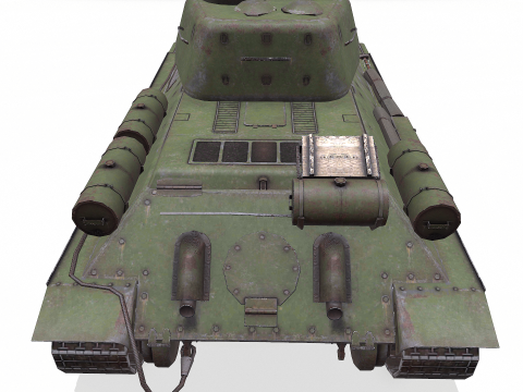 T-34 Soviet Medium Tank Low-Poly PBR Modello 3D