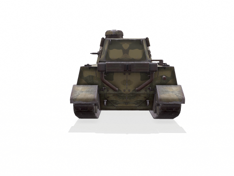 Type 5 Chi-Ri Japan Medium Tank Low-poly PBR 3D Model