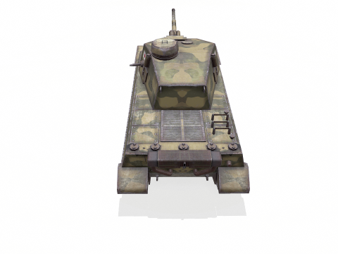 Type 5 Chi-Ri Japan Medium Tank Low-poly PBR 3D Model