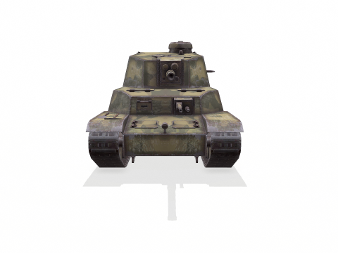 Type 5 Chi-Ri Japan Medium Tank Low-poly PBR 3D Model