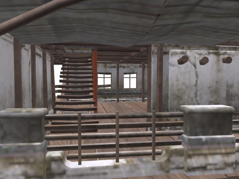 Swamp House Low-Poly PBR 3D 模型