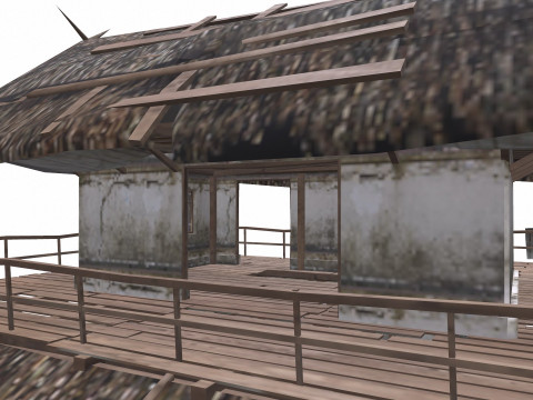 Swamp House Low-Poly PBR 3D 模型