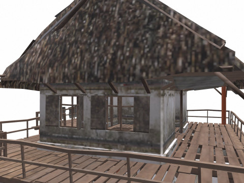 Swamp House Low-Poly PBR 3D 模型